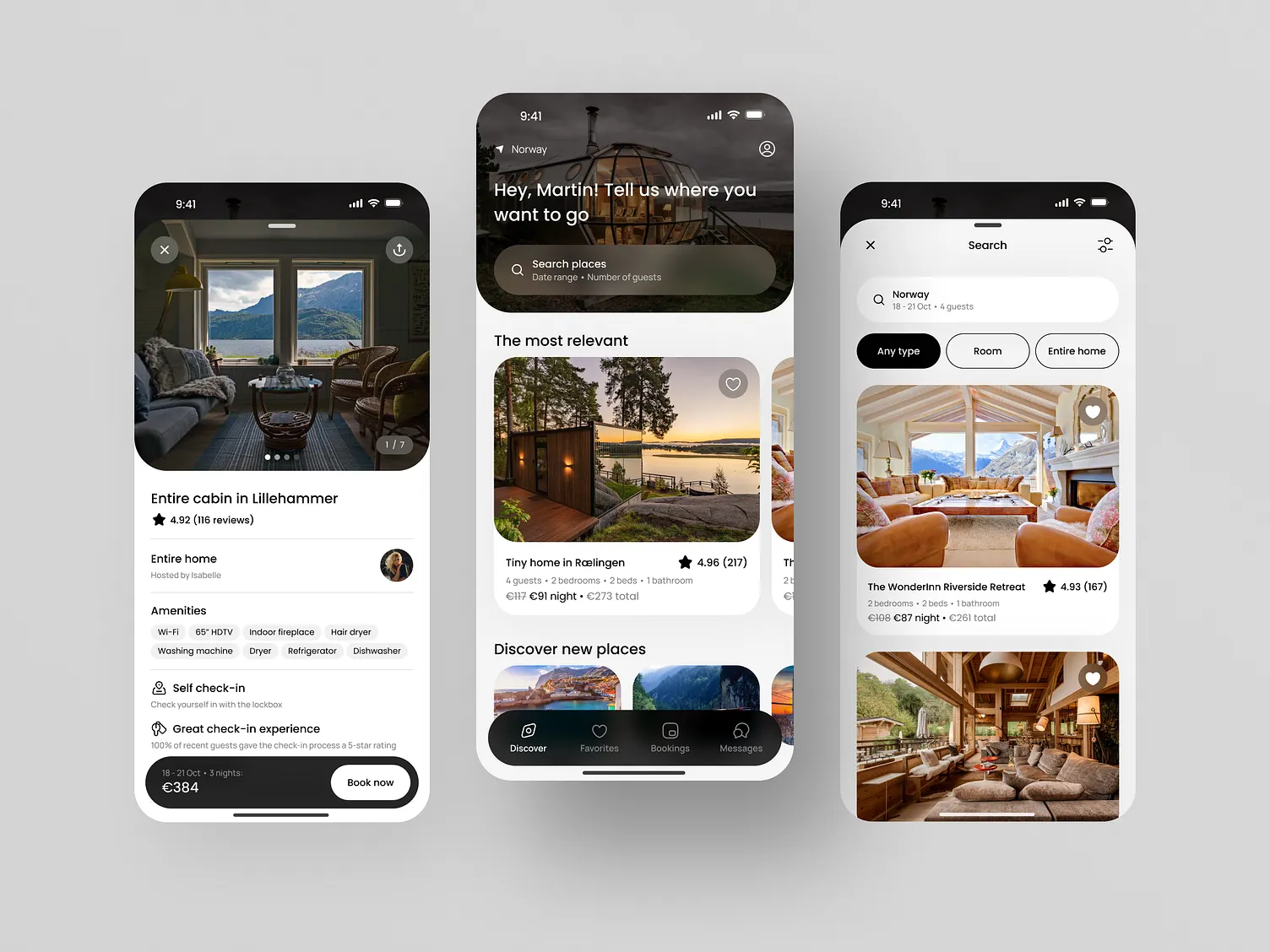 Mobile booking app design